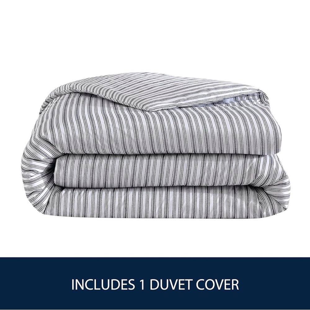 NWT Nautica Coleridge Charcoal Duvet Cover